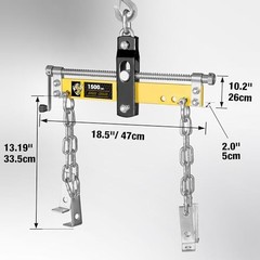 YELLOW JACKET Engine Load Leveler 1500lbs Steel Engine Hoist Shop Crane Acces…