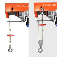 1320lbs Electric Hoist Winch Crane Lift 5.2ft Wire Remote Control 110V/220V