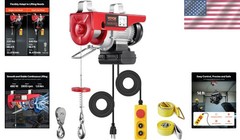 440 lbs Electric Hoist with 14ft Remote Control – Durable & Efficient Handling