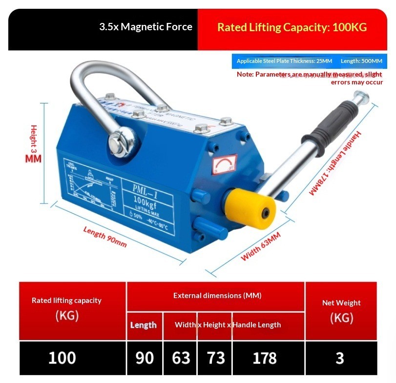 Magnetic Lifter 600KG Magnetic Disk Industrial Magnetic Lifting Device