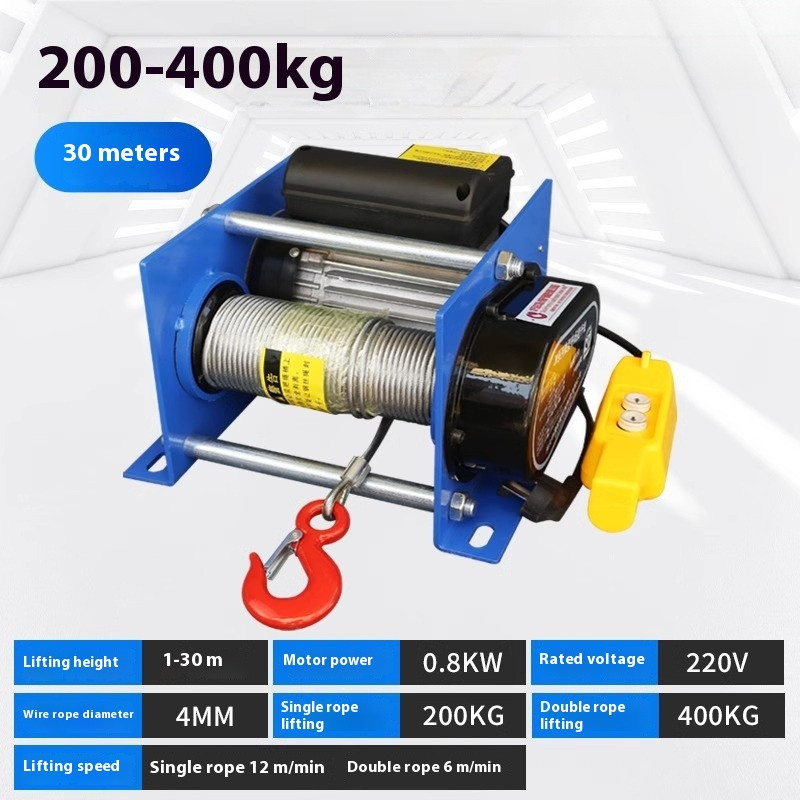 Winch Remote Control Electric Hoist Fast Crane Lifting Lowering Traction