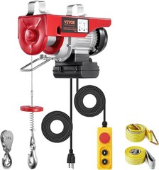 Durable Electric Hoist with Braided Steel Cable – 14ft Wired Remote Control