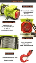 Fast Electric Winch 400 kg Mini Winch with 30m 60m Wire Electric Hoist