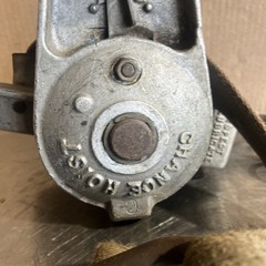 Chance Hoist 1 Ton Hot Stick Ratcheting Strap Hoist. ID 70. Missing Hand Wheel