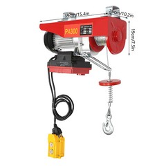Electric Hoist 660LBS with Wireless Remote Control & Single/Double Slings Winch