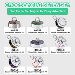 2000LB’s Complete Magnet Fishing Kit | Double 2000LB Sided