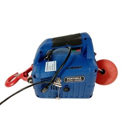 110V Household Wire-controlled Electric Hoist 450KG*7.6M Portable Electric Winch