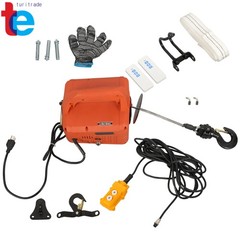 3-in-1 Portable Electric Hoist Winch 1100LB Wired/Wireless Remote Control 1500W