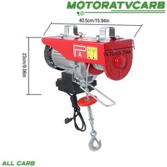 ALL-CARB Mini Electric Hoist 1760lb Electric Winch 328ft Wireless Remote Control