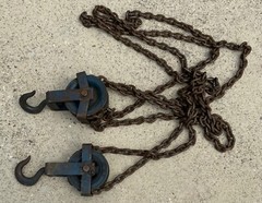 Harrington Differential Chain Hoist Vintage Cast Iron Pulley 10-A 1/4 Ton USA