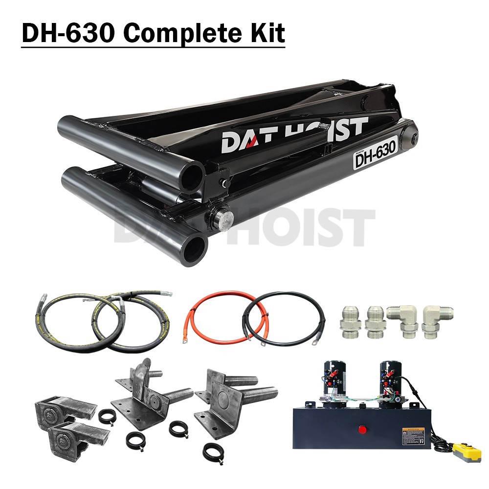 14 Ton Hydraulic Scissor Hoist Kit for 18–24′ Dump Body | DH-630 for Truck