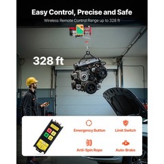 Uimoso Electric Hoist Crane Winch 1760 lbs with 328 ft Wireless Remote