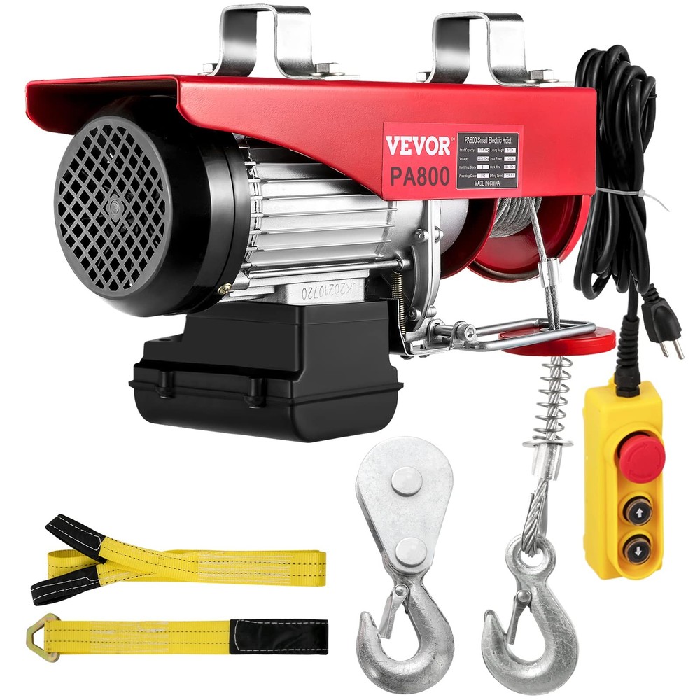 VEVOR Electric Hoist, 1760LBS Electric Winch, Steel Electric Lift, 110V Electric