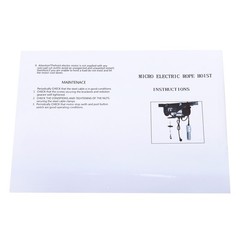 Mini Electric Hoist 2200LBS With Wire Remote Control&Single/Double Slings