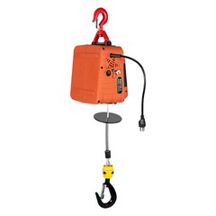 Orange 3-in-1 Control Electric Hoist Portable With Dust Cap Lifting Belt Hook