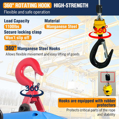 3-In-1 Electric Hoist Winch,1100Lb Capacity, Portable Electric Power Winch with