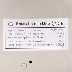 110lbs Electric Chandelier Hoist Lifter Pendant Lamp Lifting Hoist System 50kg