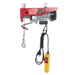 440lbs / 200kg Mini Electric Hoist 6.6ft / 2m Wired Remote Control 110v