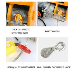 Electric Hoist Hand-pushed Six-wheel Lifting Crane Single-track Pulley Block