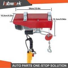 Labwork 440 lbs Lift Electric Hoist 110V Electric Winch Single/Double Slings