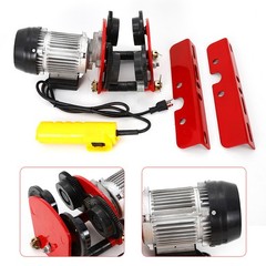 2200lbs Electric Wire Rope Hoist with Trolley I-beam Links HeavyDuty 110V