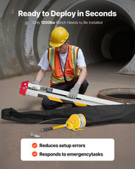 VEVOR 1200 lbs Rescue Tripod Kit – 98.5 ft Cable Winch