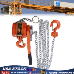 1650LBS 3/4 Ton 10ft Lever Block Chain Hoist Ratchet Type Come Along Puller !
