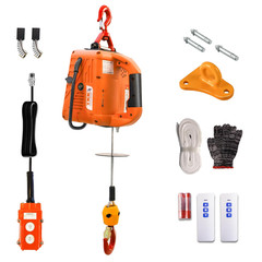 3-In-1 Electric Hoist Winch 1500W Powerful Portable 120V Winch with 1100Lbs Load