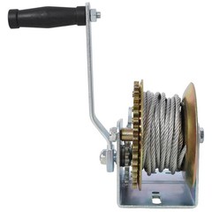 2500LB Two-Way Ratchet Hand Winch 32.8FT Blue Strap for Trailer Boat ATV
