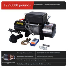 Electric Winch 12V/24V Off-Road Vehicle Self-Rescue Electric Hoist Winch
