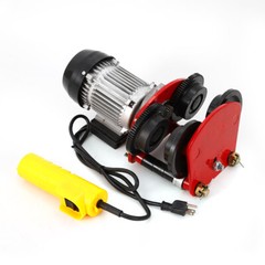 2200lbs Electric Wire Rope Hoist Trolley Overhead Motor Winch Hoist Garage Crane