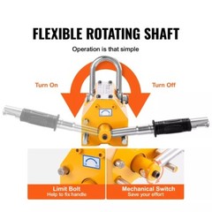 Steel Magnetic Lifter Heavy Duty Crane Hoist Lifting Magnet 100KG 220LBS