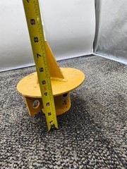 Heavy Duty Industrial Tripod Crane Mud Foot, Yellow 7-3/4 inch Height
