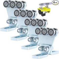 4 Pack 6-Wheel Trolley Assembly fits 1-5/8″ Strut Channel Electric Hoist Roller