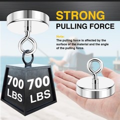 DIYMAG Super Strong Neodymium Fishing 75mm(2.95 inches), Single Hole