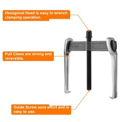 2-Jaw Gear Puller 4″ 6″ 8″ Carbon Steel Separate Lifting Device Removal Tool