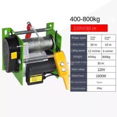 Electric Winch 30M Steel Wire Rope Windlass Elevator Household Building Crane