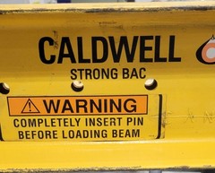 USED ** CALDWELL MODEL 17 ADJUSTABLE LIFTING BEAM – 2 TON CAPACITY – 17-2-6