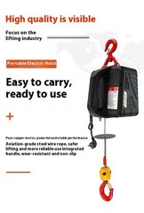 Miniature Electric Hoist 220v Crane Portable Remote Control Home Crane Lifter