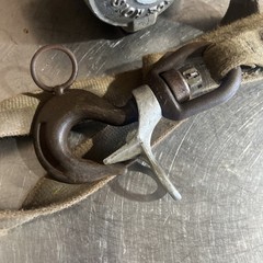 Chance Hoist 1 Ton Hot Stick Ratcheting Strap Hoist. ID 70. Missing Hand Wheel