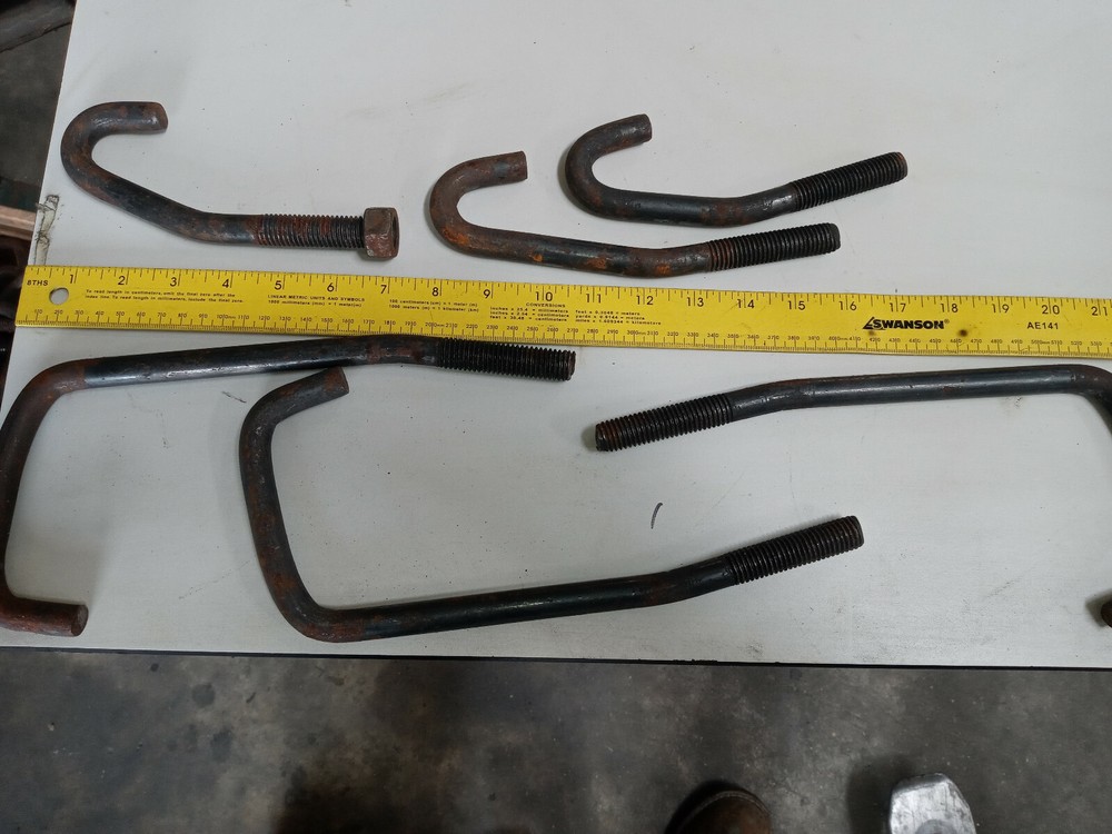 LOT 73 HOIST OVERHEAD CRANE 5/8 J Hooks JHOOKS Hangers Mounts Brackets over head