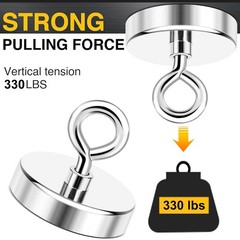 DIYMAG Magnet 2 Inches 350 Lbs Strong Magnets 50mm(2 inches), Single Hole