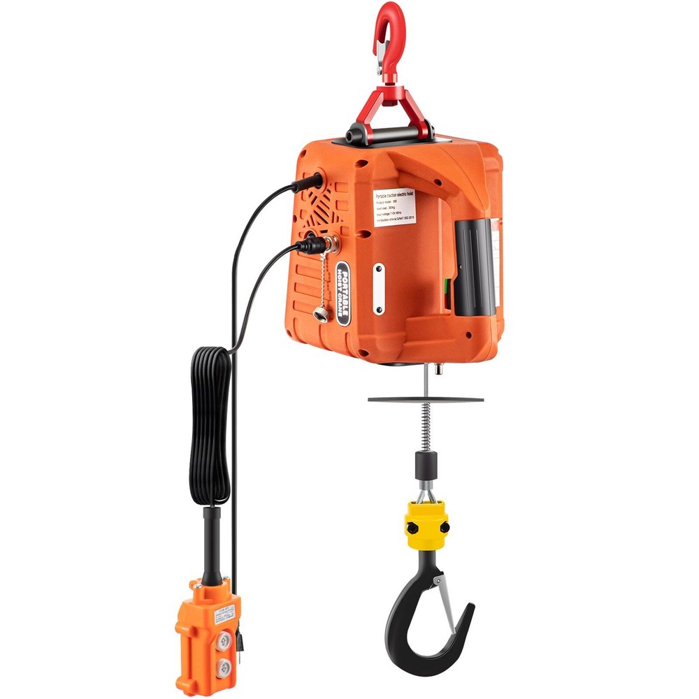 3-in-1 Electric Hoist Winch 1100LBS 1500W 110V 25ft Lift Wireless Remote Control