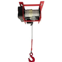 220V Electric Hoist Winch 880/1760lb Engine Crane Overhead Wired Remote Control