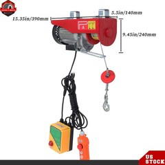 1320lbs Electric Hoist & 328ft Wireless Remote Control,14ft Wired Remote Control