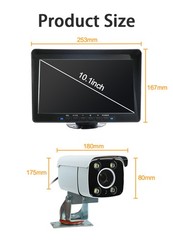 Wireless 30X Zoom Camera & 10.1″ Monitor System For Safe Operation Crane