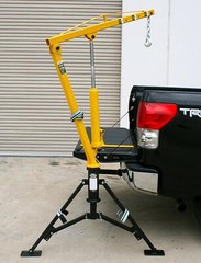 Hydraulic Receiver Hitch Mounted Crane Portable Pickup Truck Lift Push 1000 Lb.