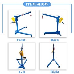 Small Portable Foldable Hoist Hand-cranked Lifting Machine Folding Hand Crane