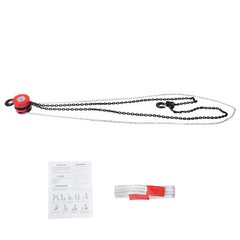 6600lbs 10ft Manual Steel Hand Chain Hoist Puller Block W/ 360° Swivel Hooks