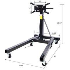 Folding Engine Stand 2000 lbs Capacity 360° Rotating Mounting Head